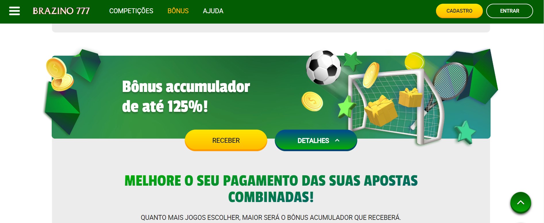 Bonus de apostas esportivas Brazino777